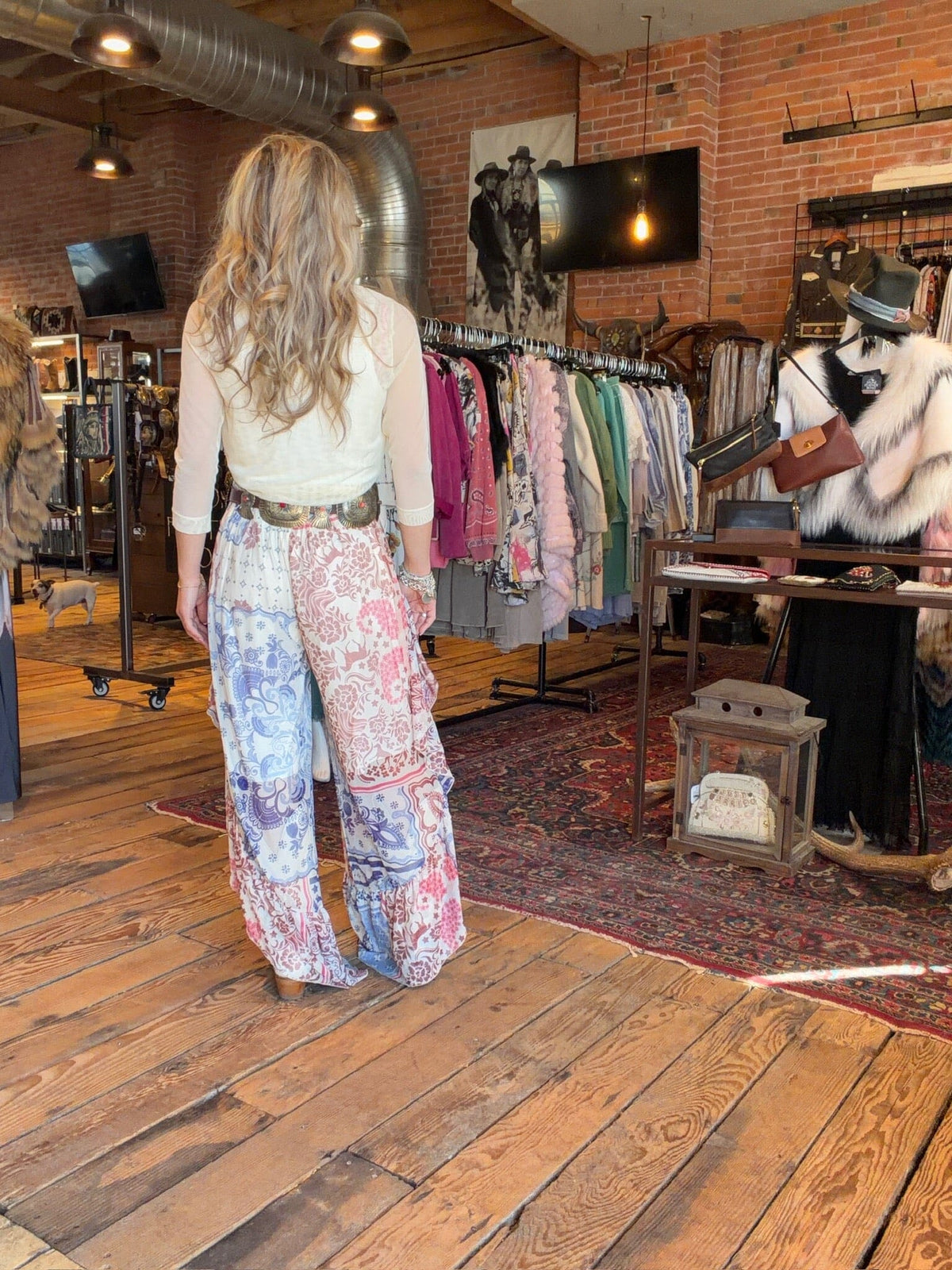 Americana Bandana Ruffled Mesh Pants - 4810AM