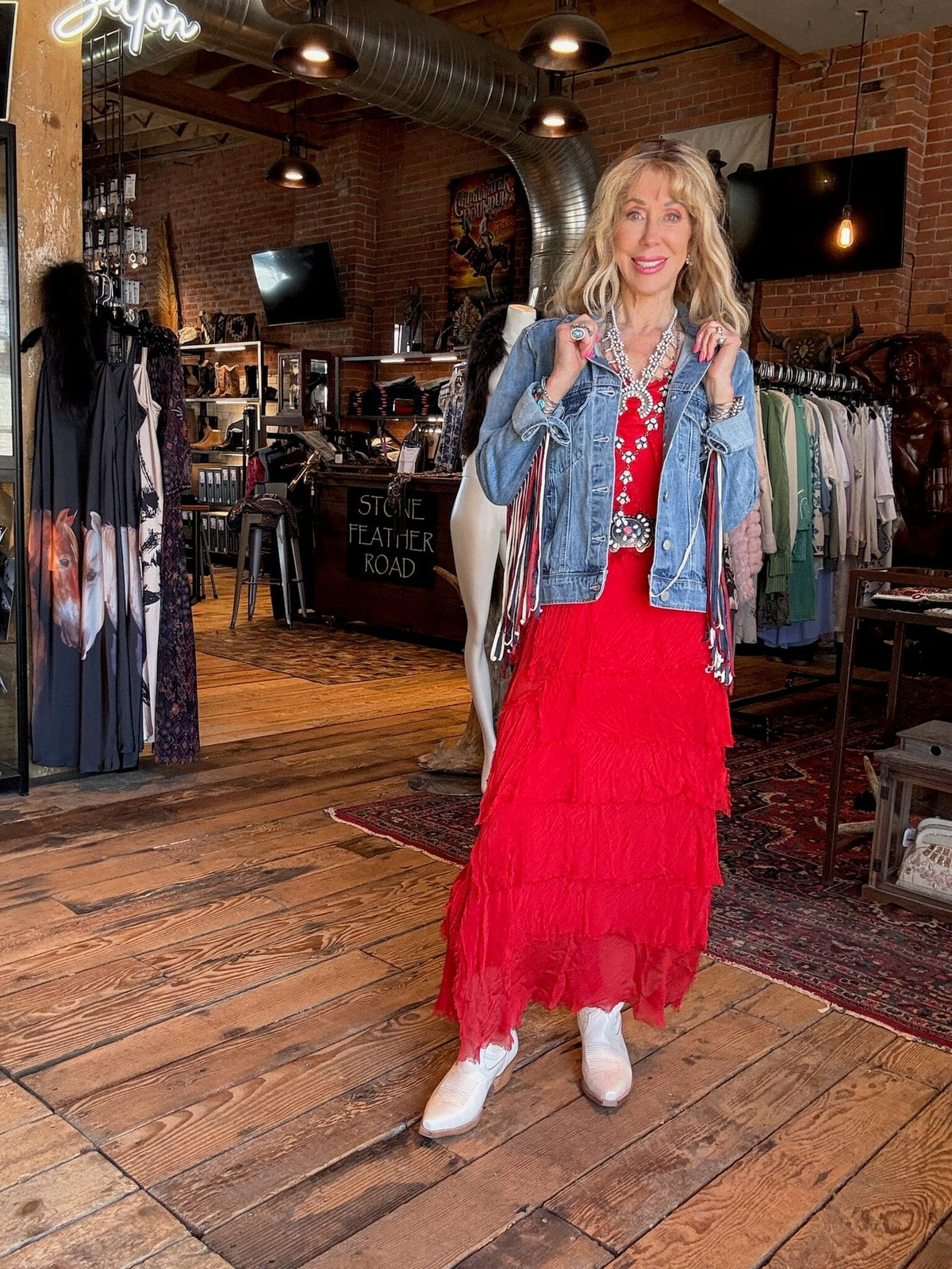 Americana Fringed Denim Jacket - Scully - HC943