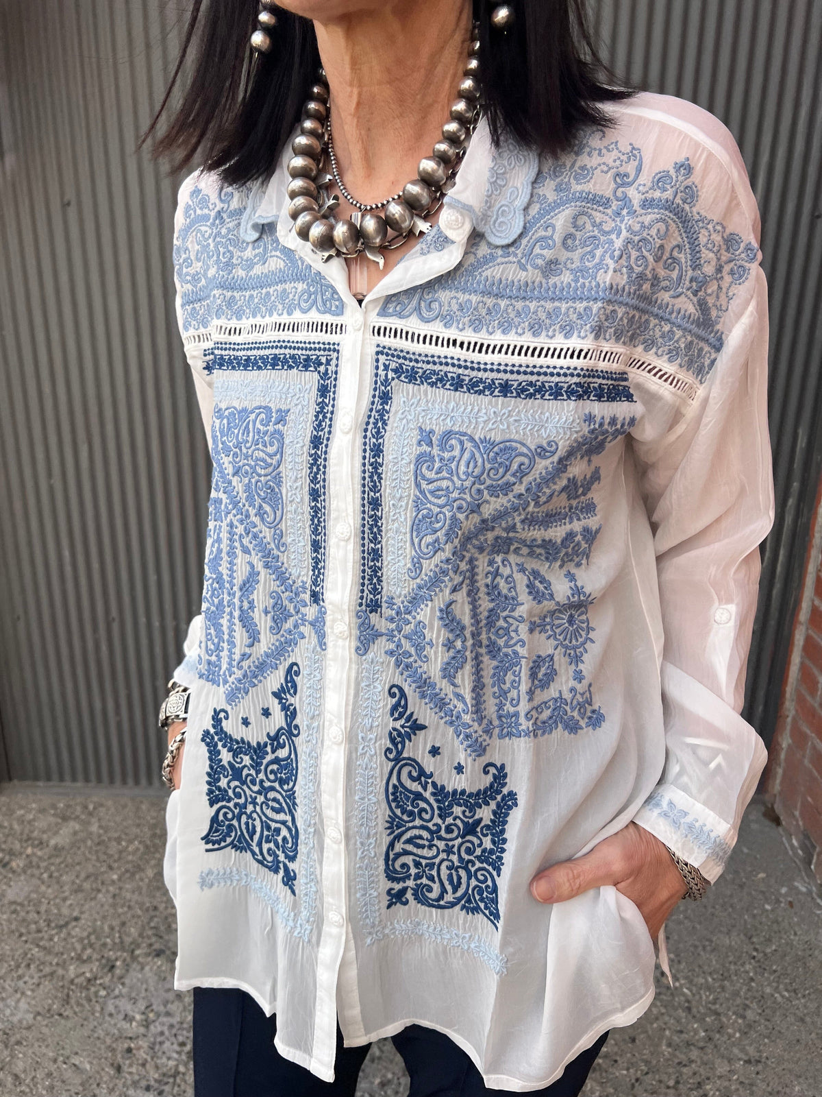 Audrey Embroidered Blouse - C19625