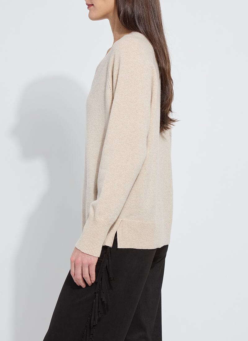 Aveline Oversized Washable Cashmere Sweater - Oyster - LY3700