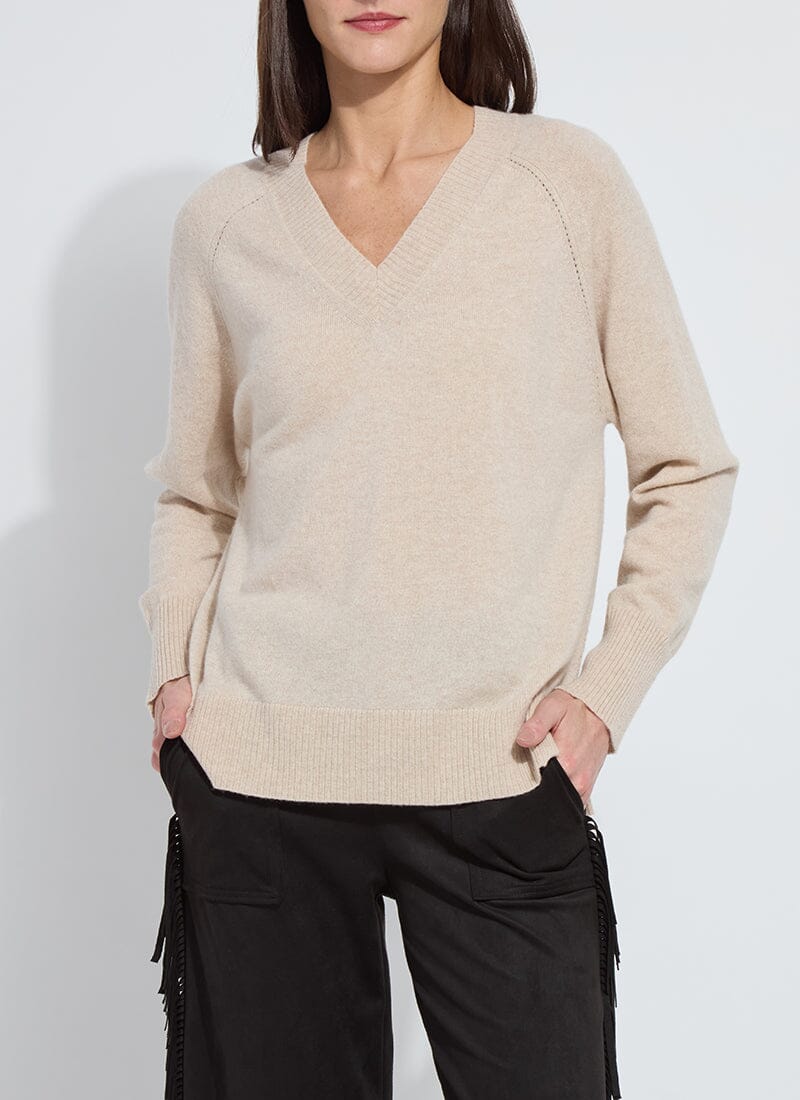 Aveline Oversized Washable Cashmere Sweater - Oyster - LY3700