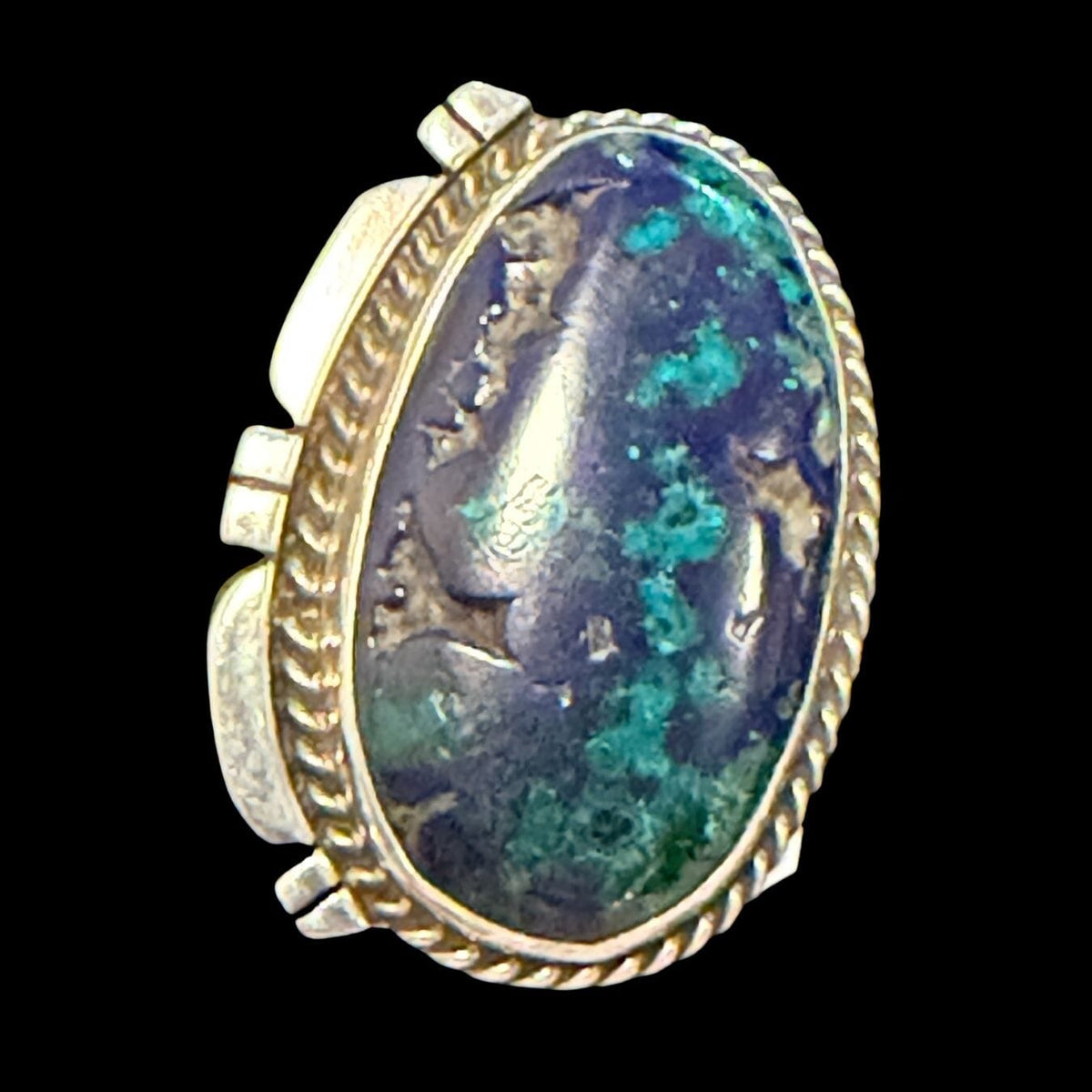 Azurite Malachite/Sterling Ring - Size 14 - RMH351