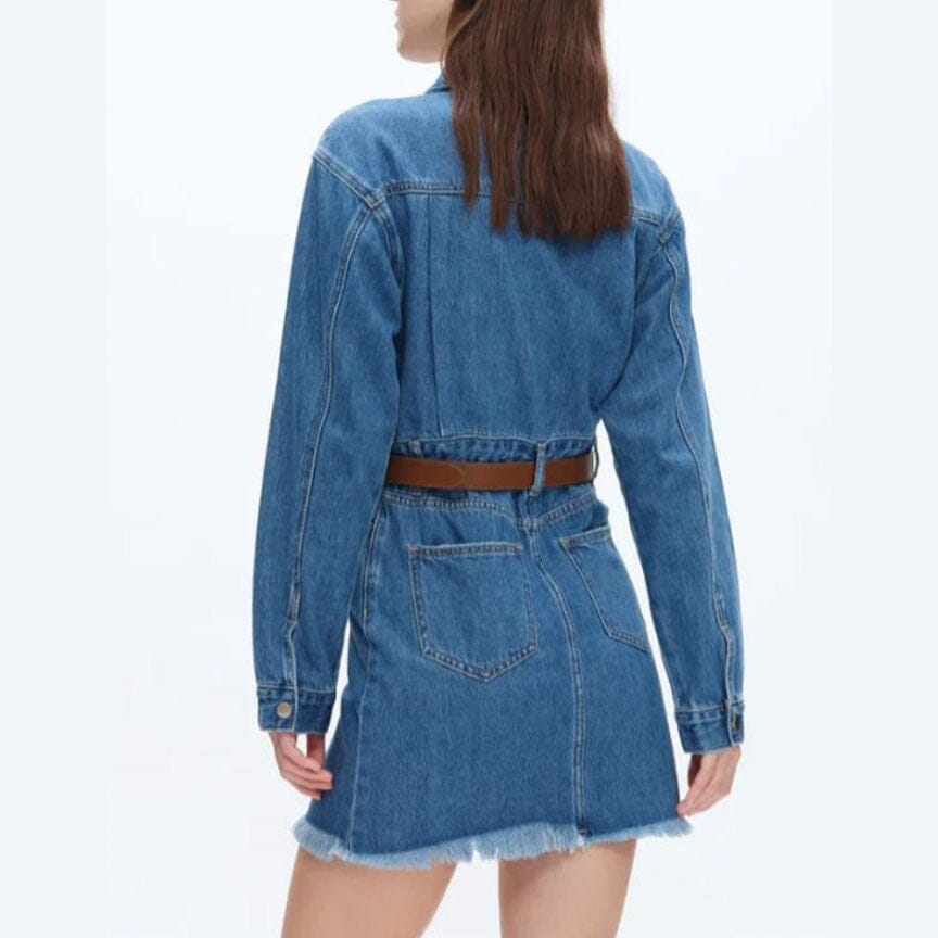 resa dress Resa Denim Shirt Dress - Med. Blue