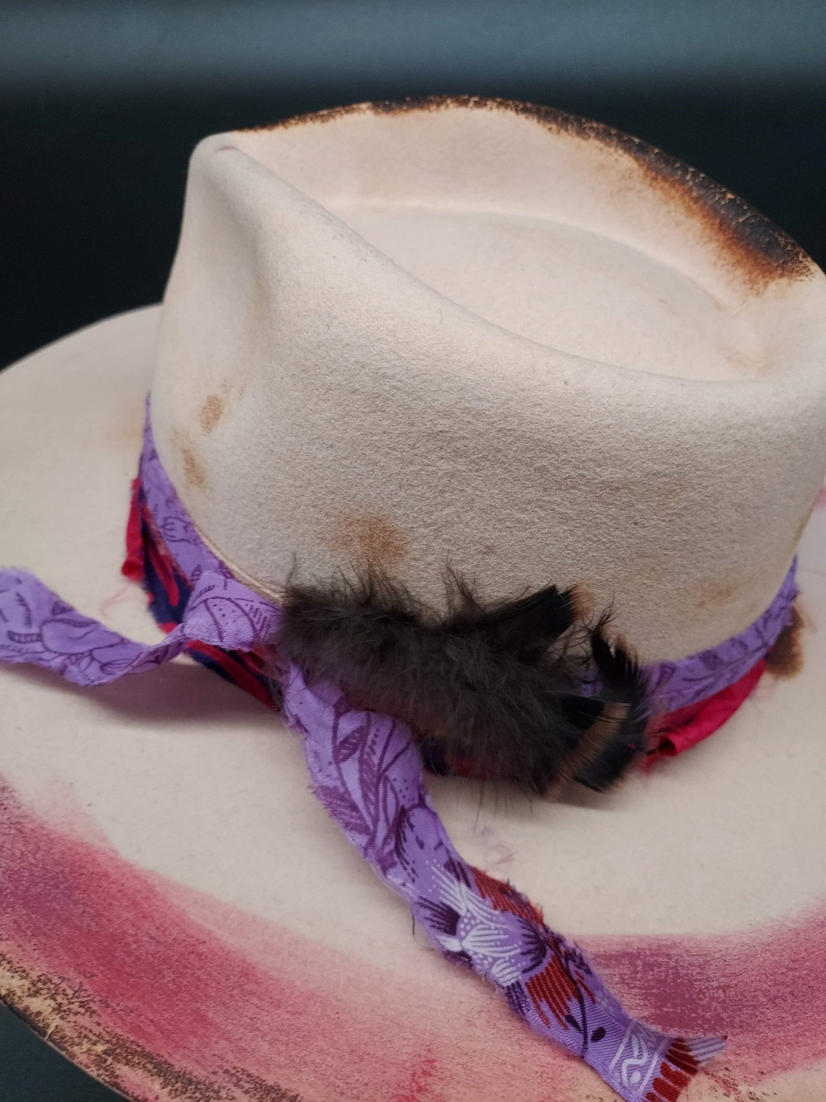 "Be Free" Embellished Felt Hat - HIML53 - Size M