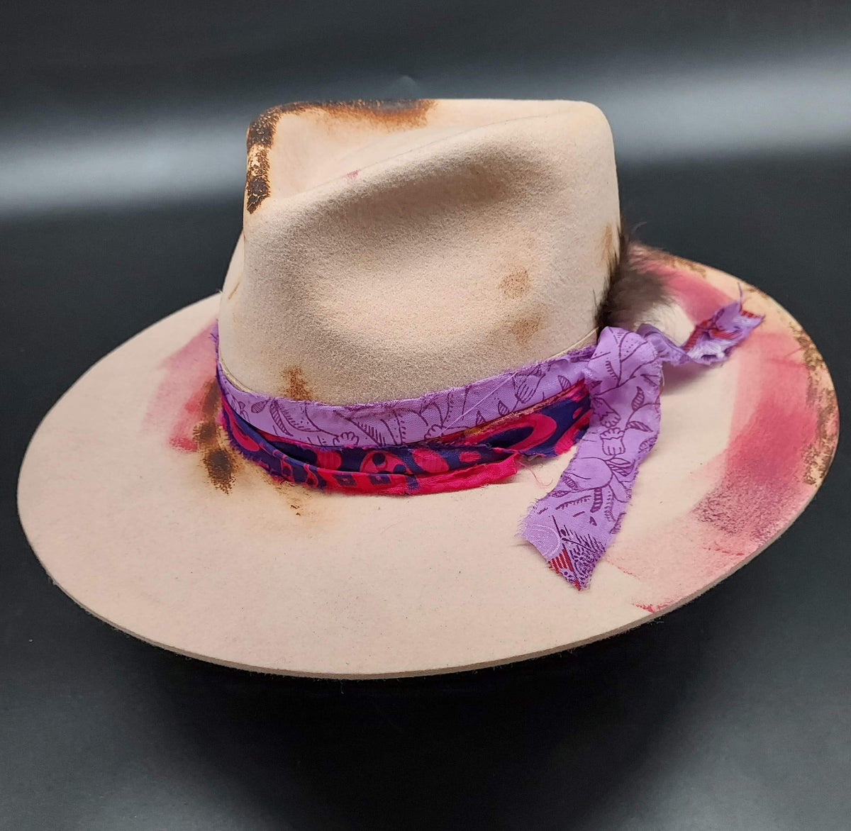 "Be Free" Embellished Felt Hat - HIML53 - Size M