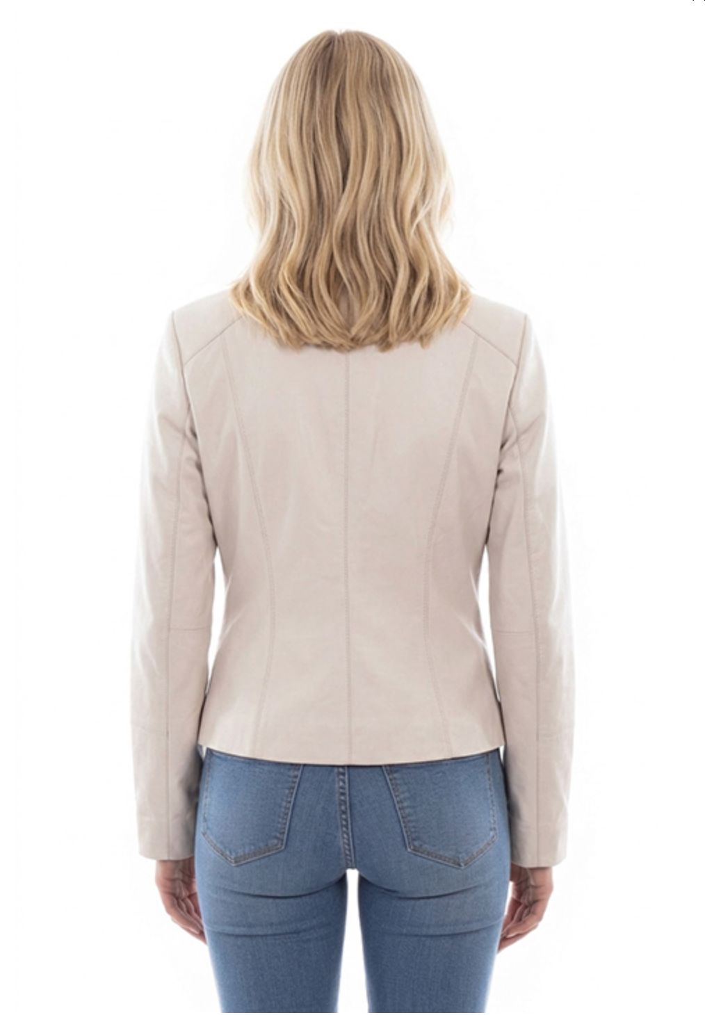 Beige Leather Jacket - L5BG