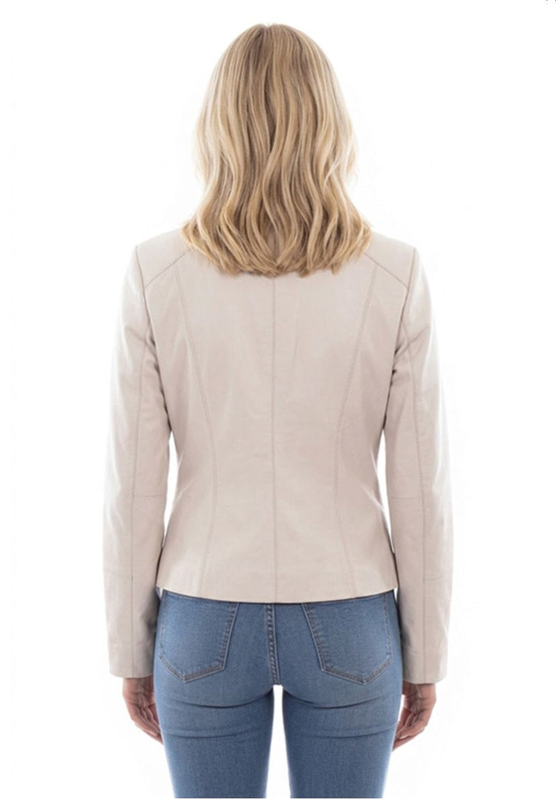 Beige Leather Jacket - L5BG