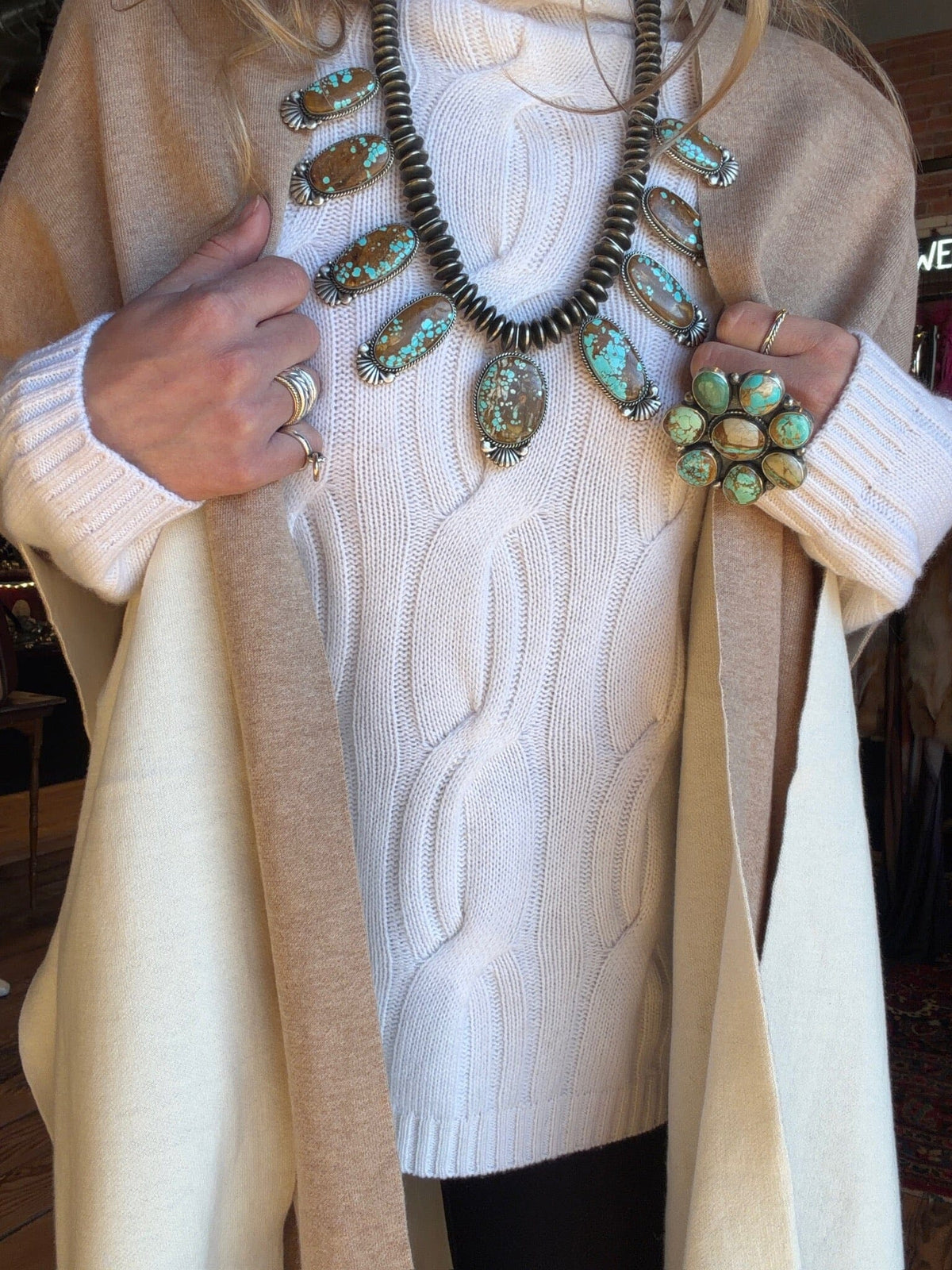 Biscuit/Cream Reversible Wrap - LY3994