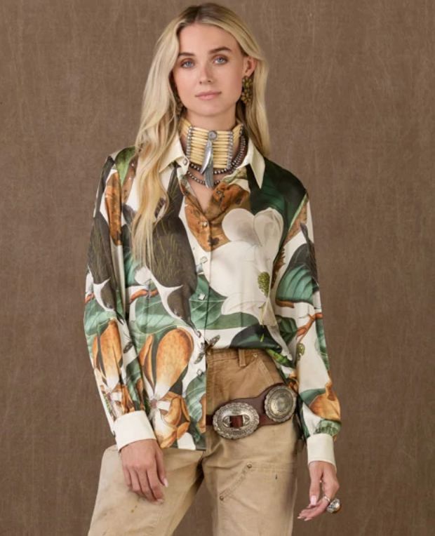 Black Billed Cuckoo Blouse - Double D Ranch - T4277