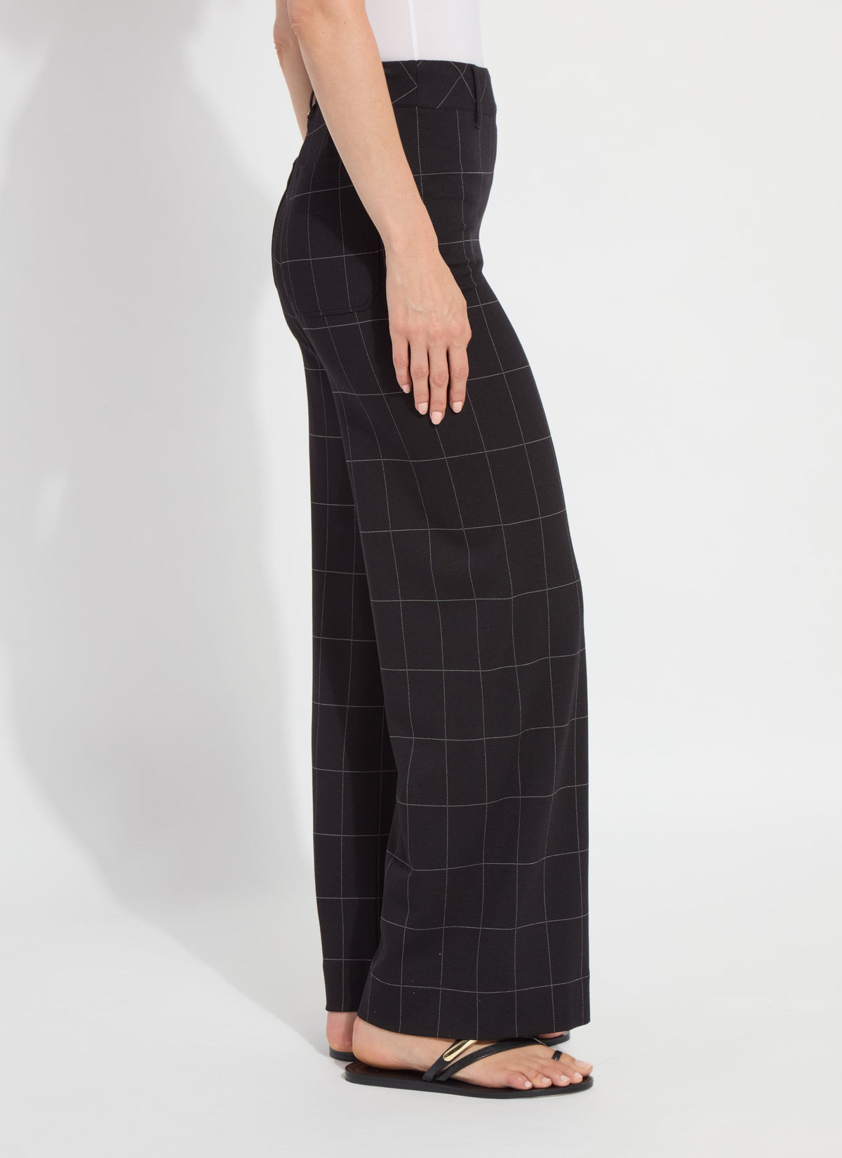 Black Check Erin Pant - LY3802C