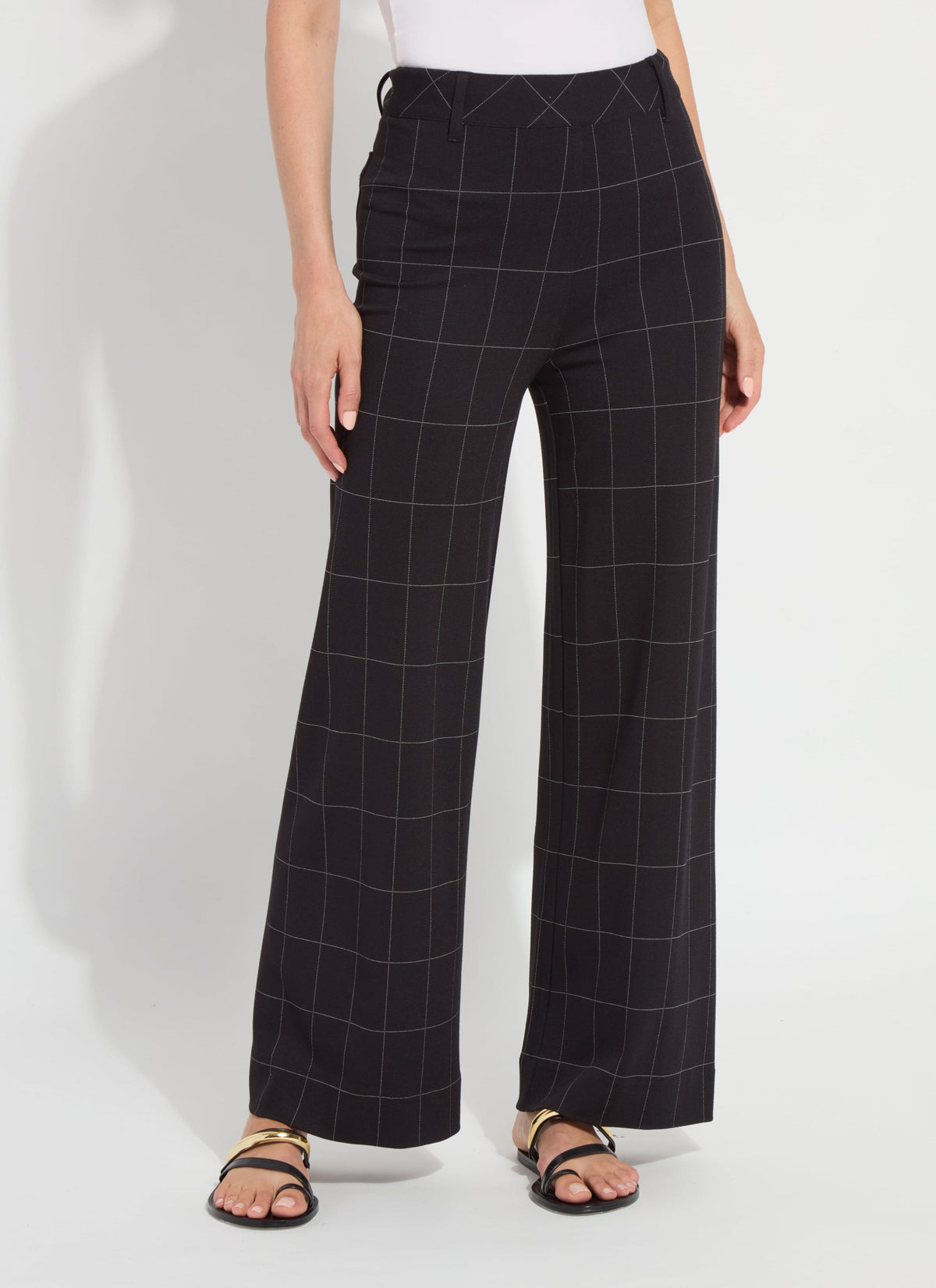 Black Check Erin Pant - LY3802C