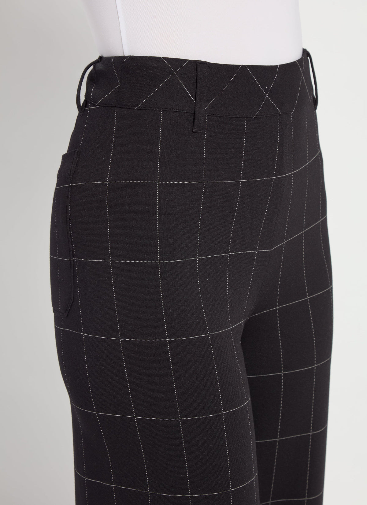 Black Check Erin Pant - LY3802C