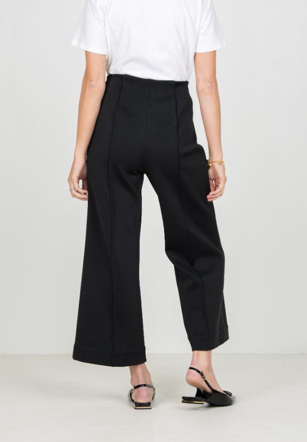 Black Cropped Piper Pant - EM927