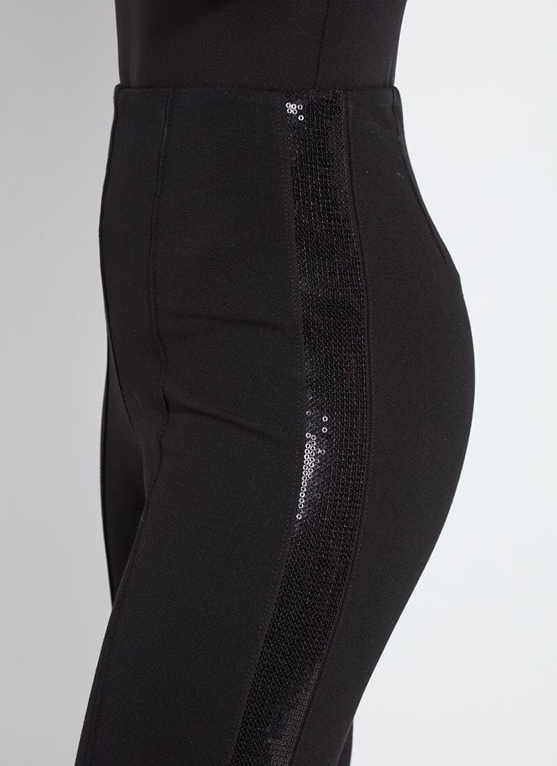 Black Elysse Sequin Embellished Pant - Lysse' - LY3786