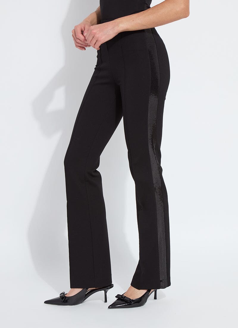 Black Elysse Sequin Embellished Pant - Lysse' - LY3786