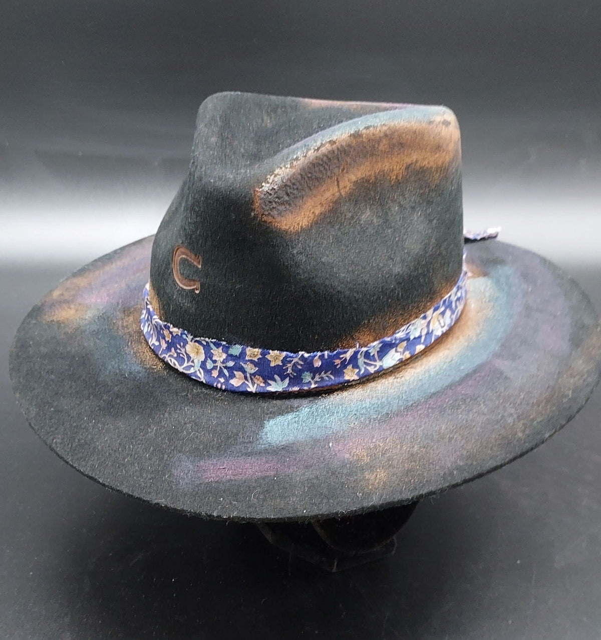 Black Embellished "Free" Charlie 1 Horse Hat - HIML64- Size L