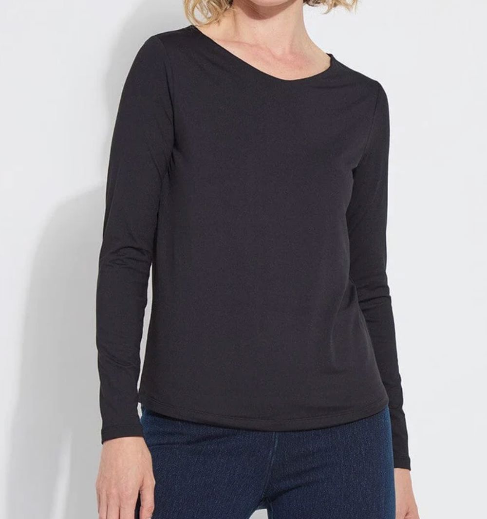 Black Essential Long Sleeve Tee - Lysse - LY3498B