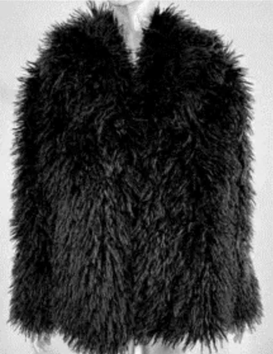 Black Faux Fur Jacket - 194537K