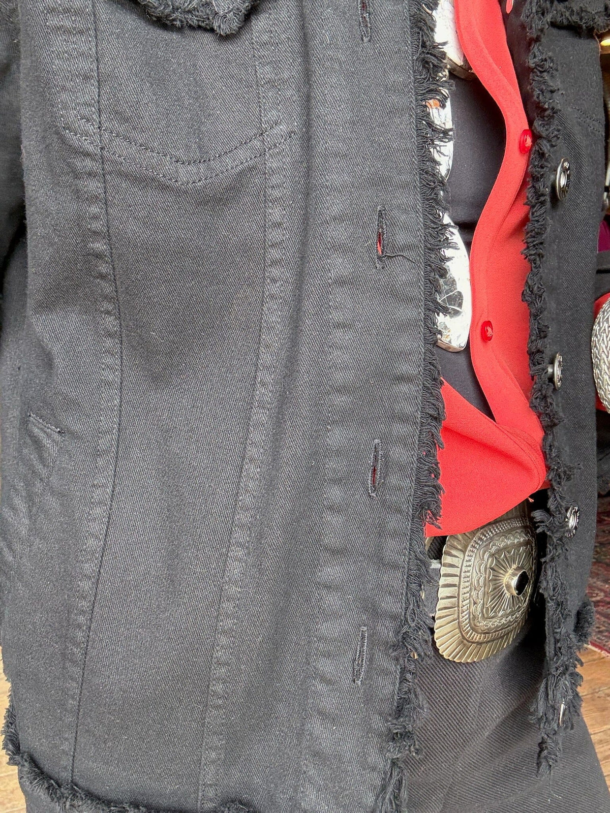 Black Frayed Jacket JWY1B