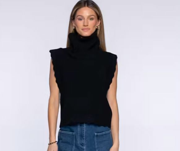 Black Heather Convertible Sweater - 265350