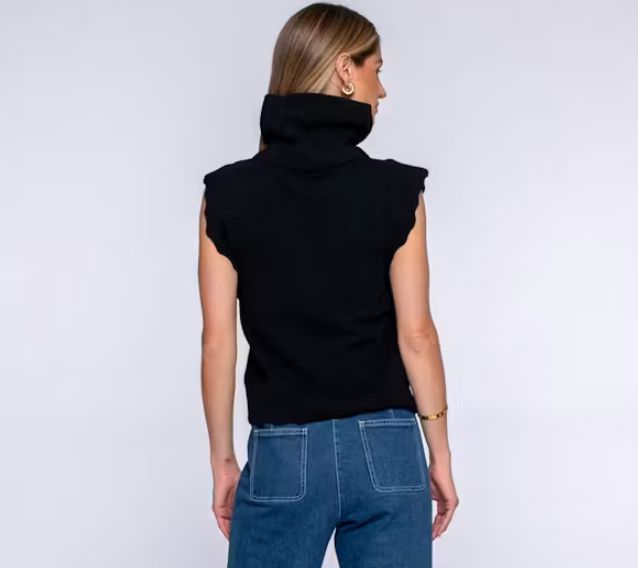 Black Heather Convertible Sweater - 265350