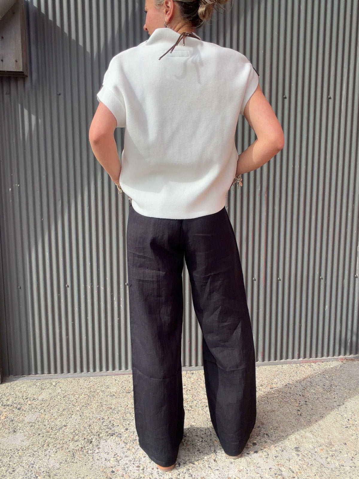 Black Hemp Trousers - Henriette Steffensen - 82001B