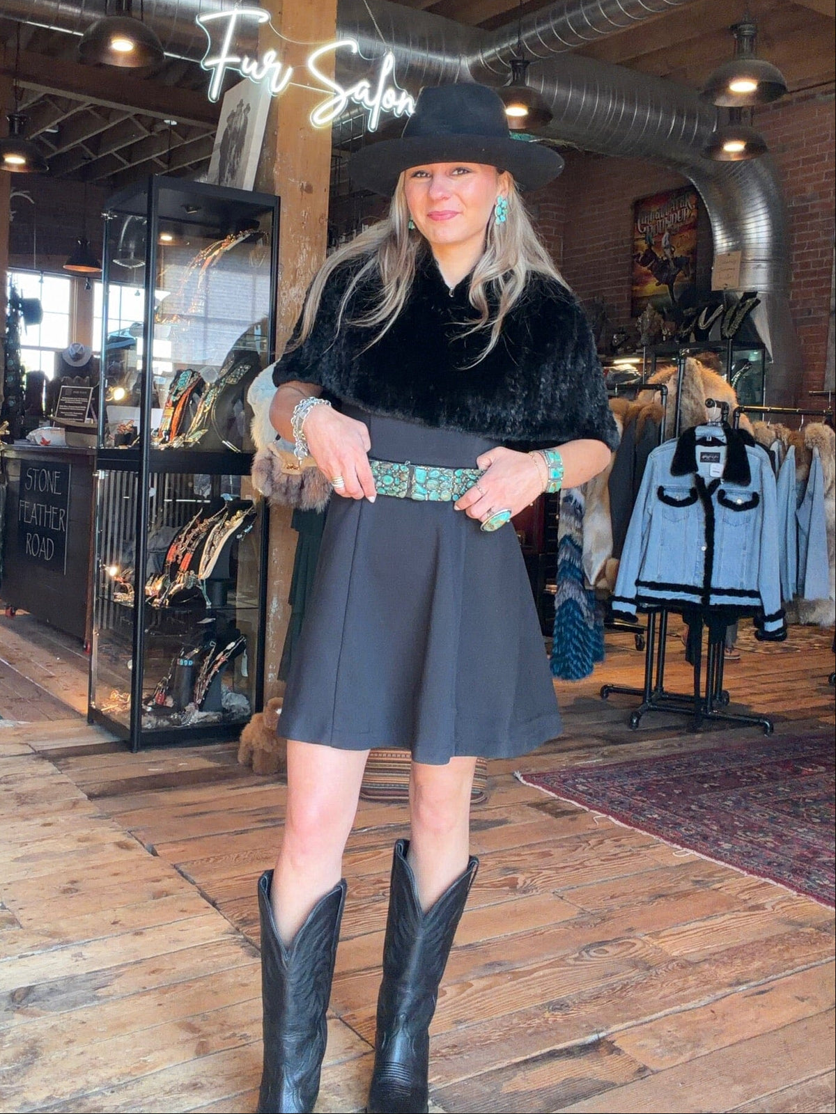 Black Knit Twiggy Dress - Emily McCarthy - EM928