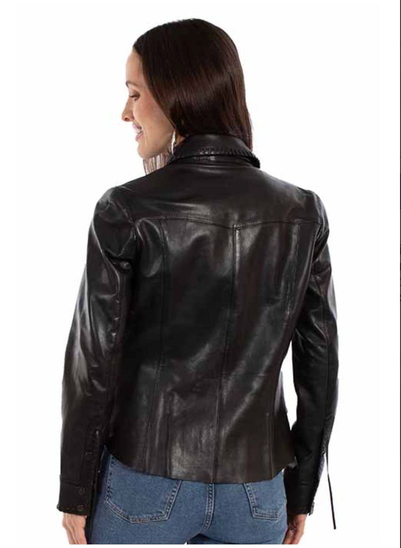 Black Leather Shirt/Jacket - Scully - L