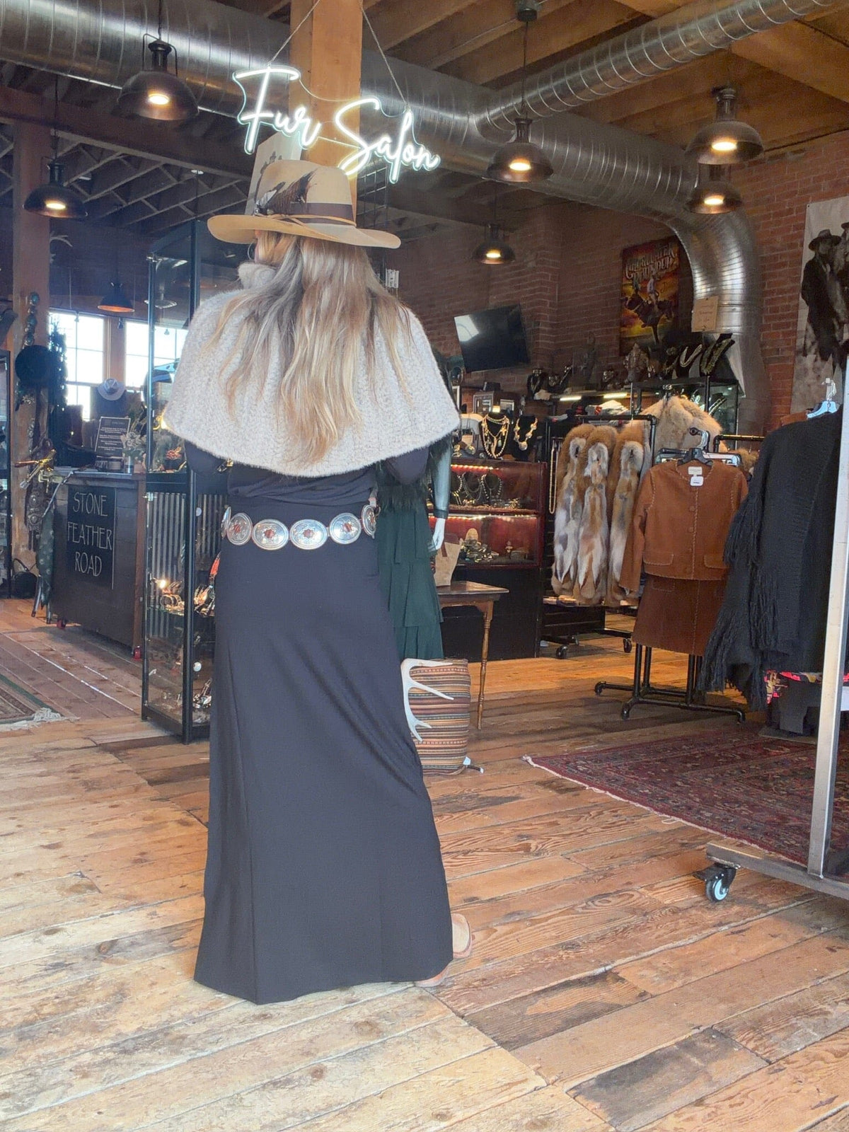 Black Long Jersey Skirt - Henriette Steffensen - 98033B