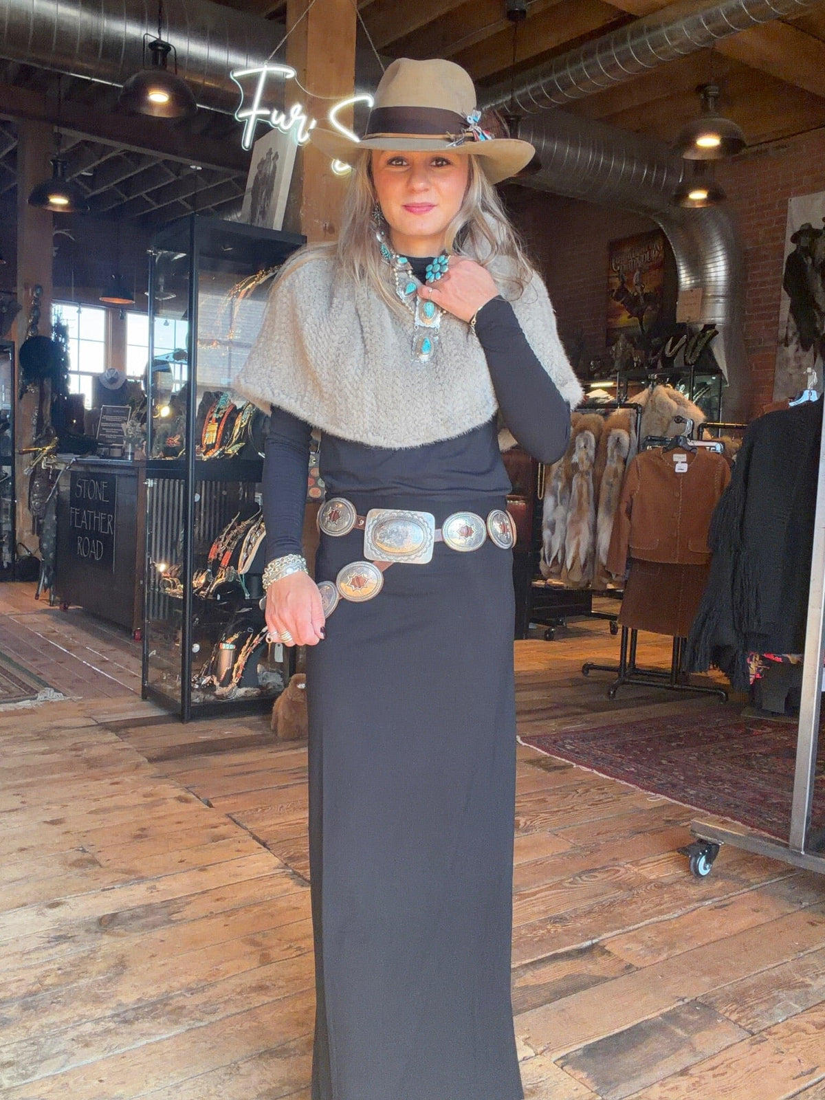 Black Long Jersey Skirt - Henriette Steffensen - 98033B