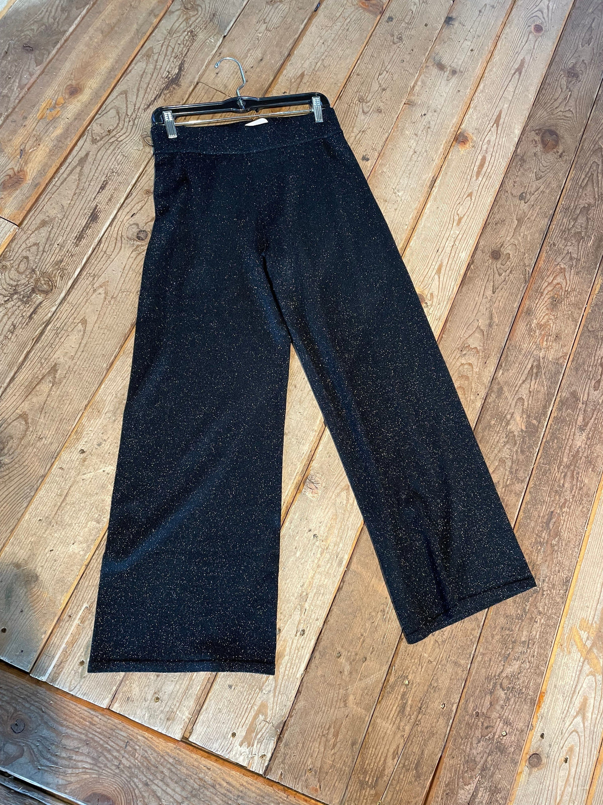 Black Merino/Lurex Pant - AL4005