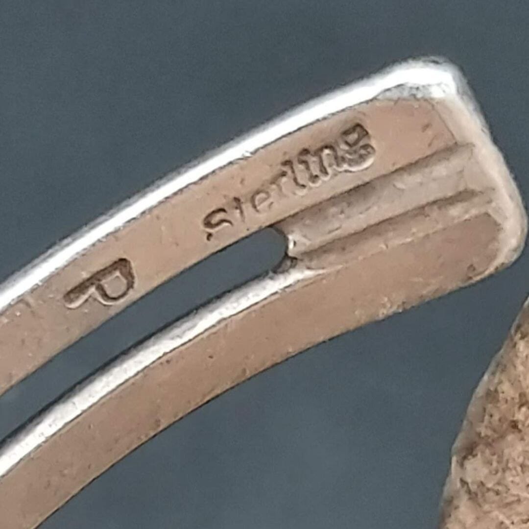 Black Onyx 5-Stone Sterling Cuff – Hallmarked “P” - CMH171