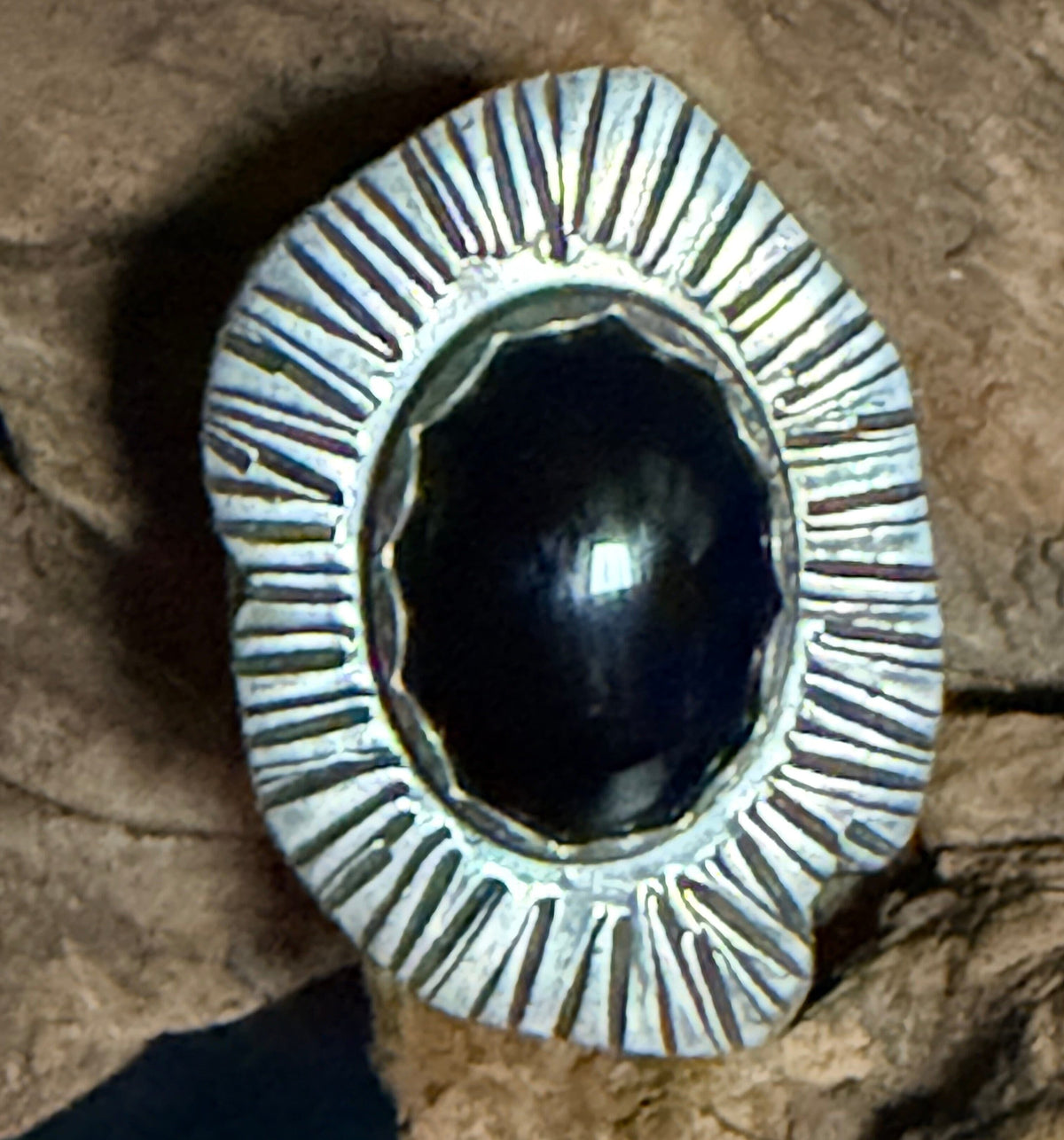 Black Onyx/Sterling Silver Ring - RMH288