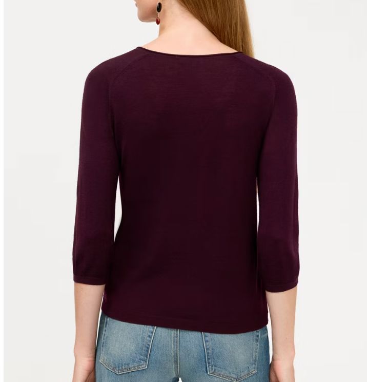 Black Plum Merino Wool Sweater - 59626P