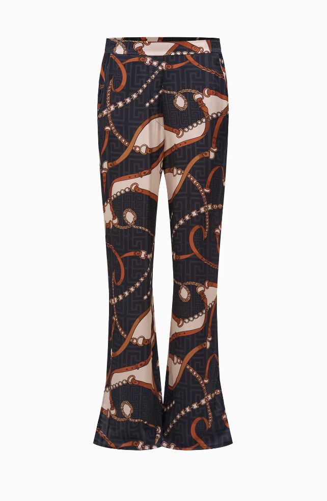 Black Print Hermes Pant - 31581B