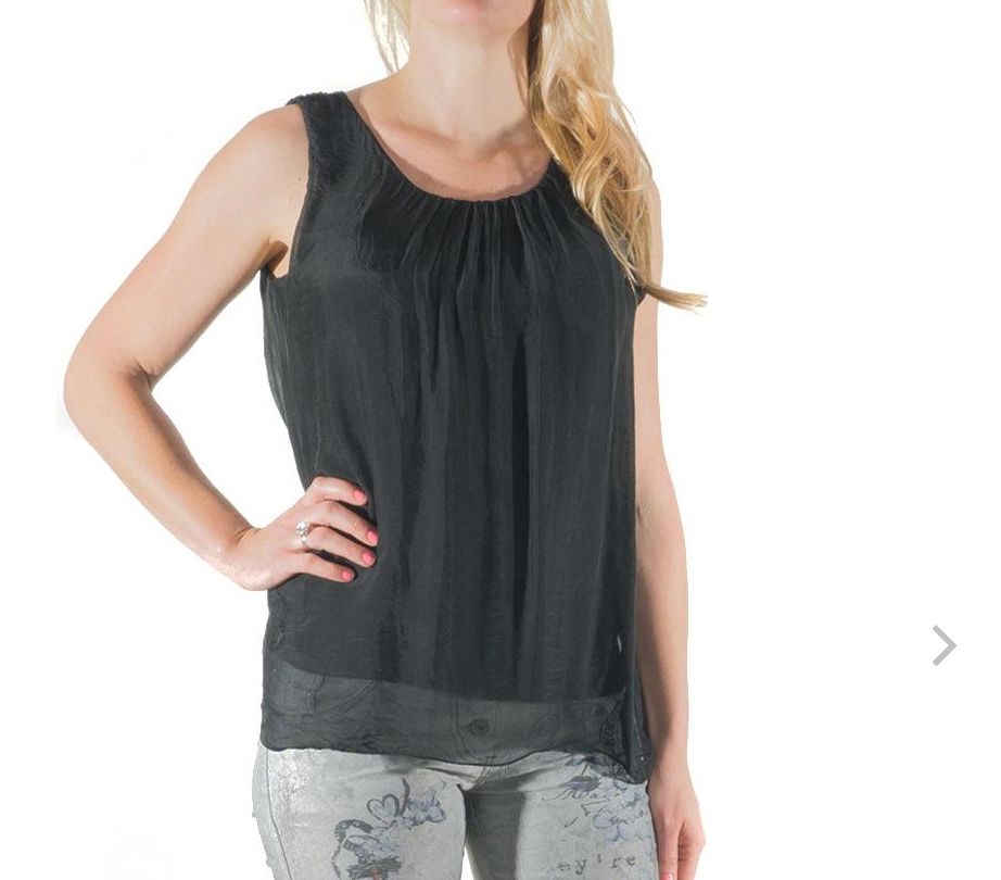 Black Silk Tank - 2313BK