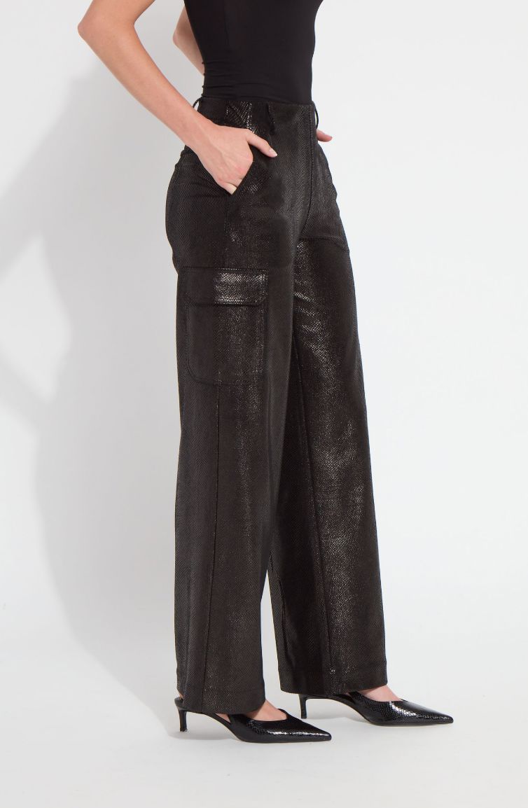 Black Snake Vegan Suede Pant - 4053BS
