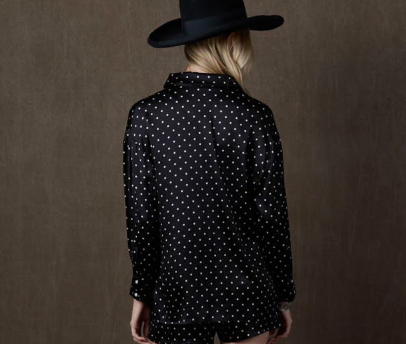Black Spew Blouse - Double D Ranch - T4231B