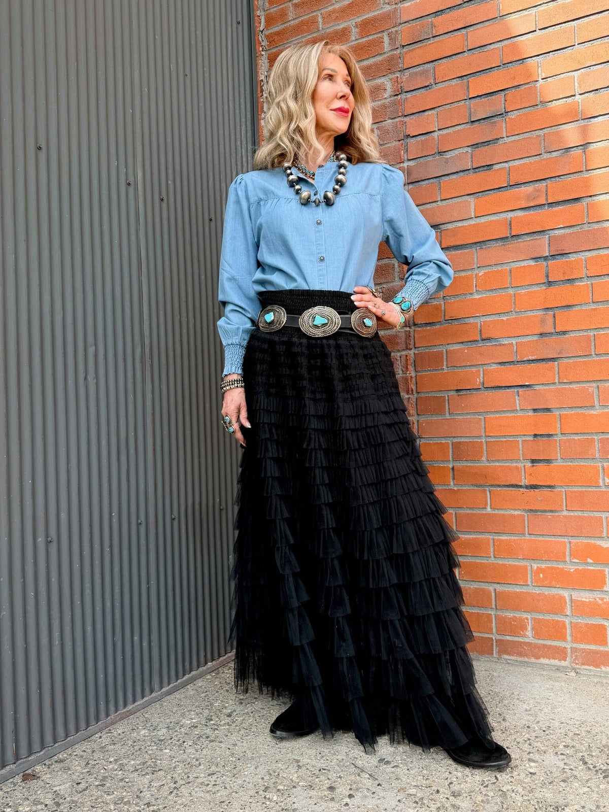 Black Tulle Skirt - 4325B