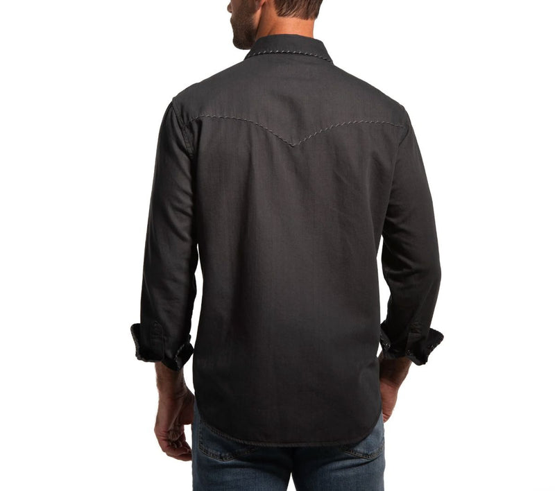 Black Whipstitch Western Shirt - 308BK