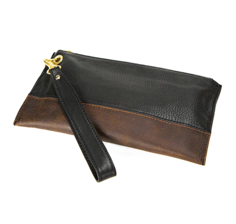 Black/Brown Celia Wristlet - 7126B