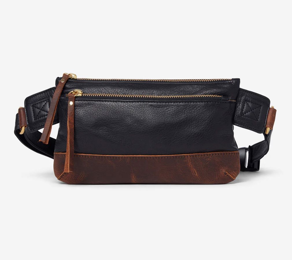 Black/Brown Raelynn Waist Pack - 7133B