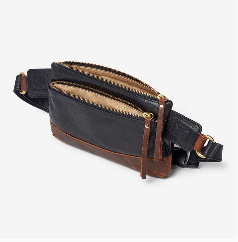 Black/Brown Raelynn Waist Pack - 7133B