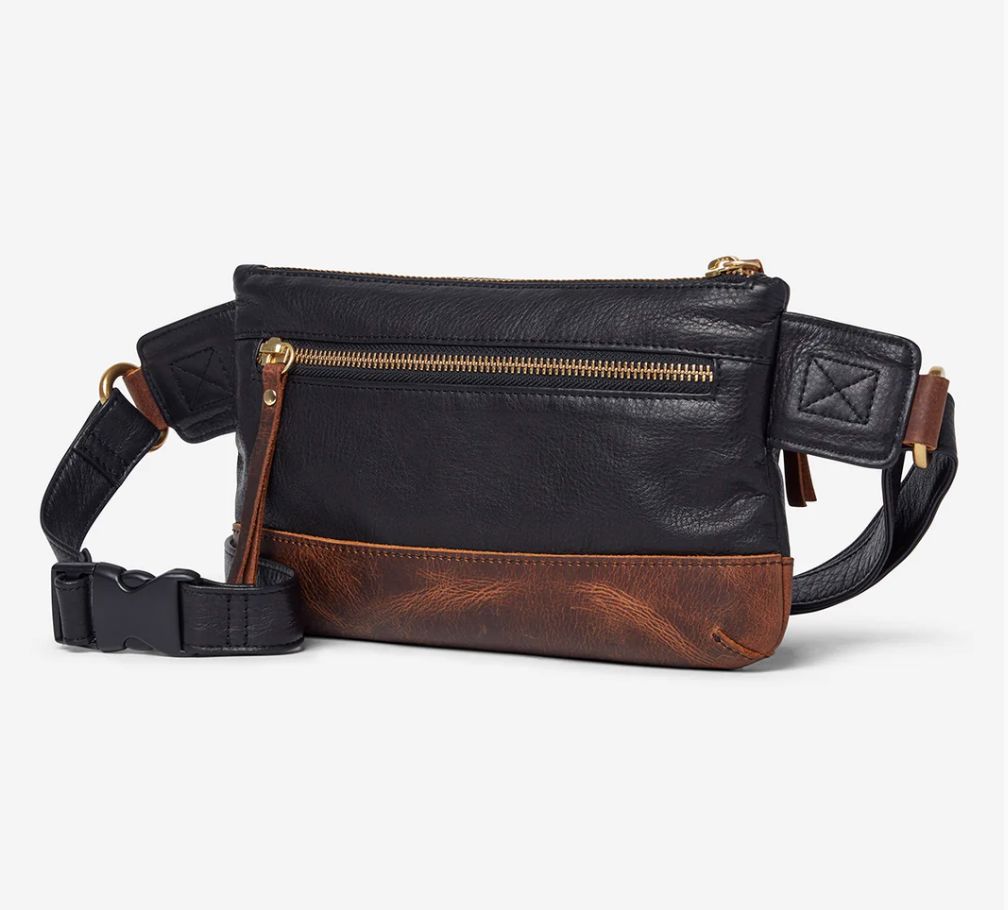 Black/Brown Raelynn Waist Pack - 7133B