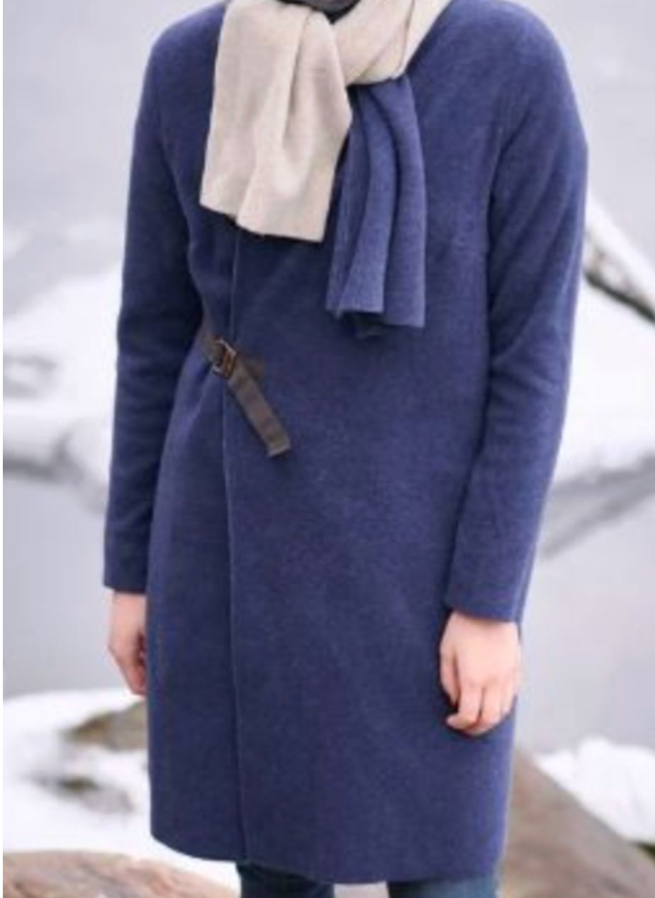 Blue Fleece Side Tie Blazer - Henriette Steffensen - JHS6