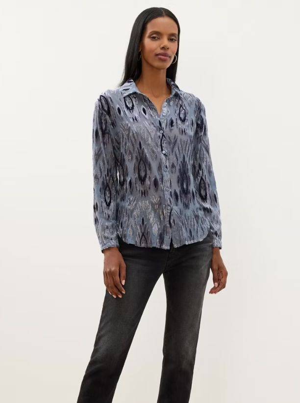 Blue Metallic Luisa Blouse - 26626