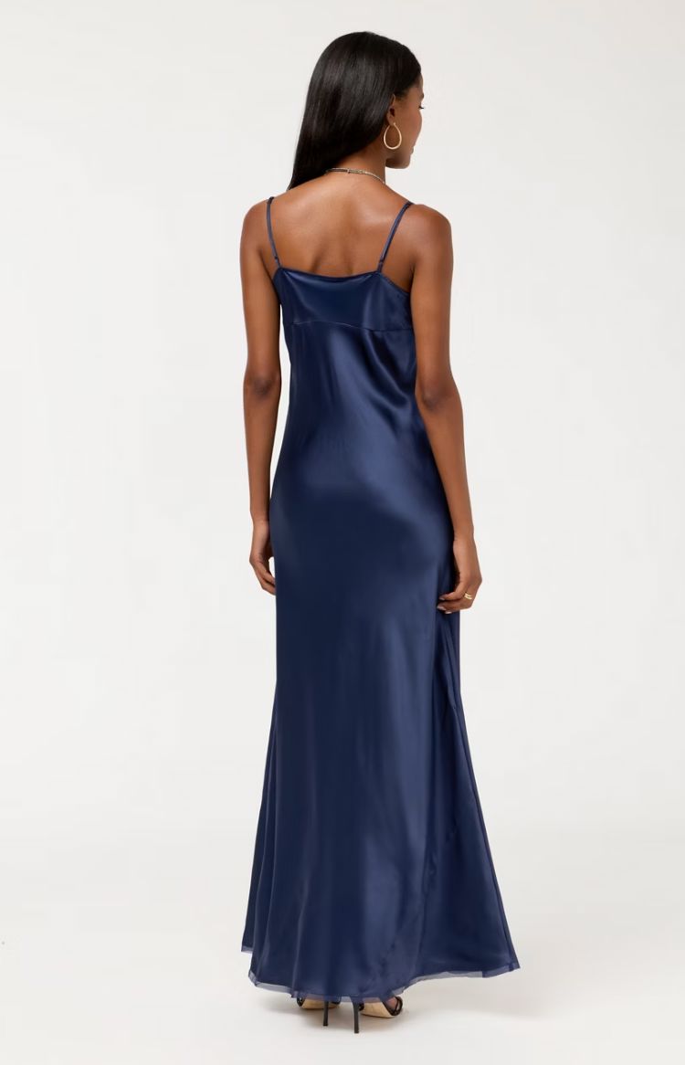 Blue Night Silk Slip Dress - Johnny Was - L32526BN