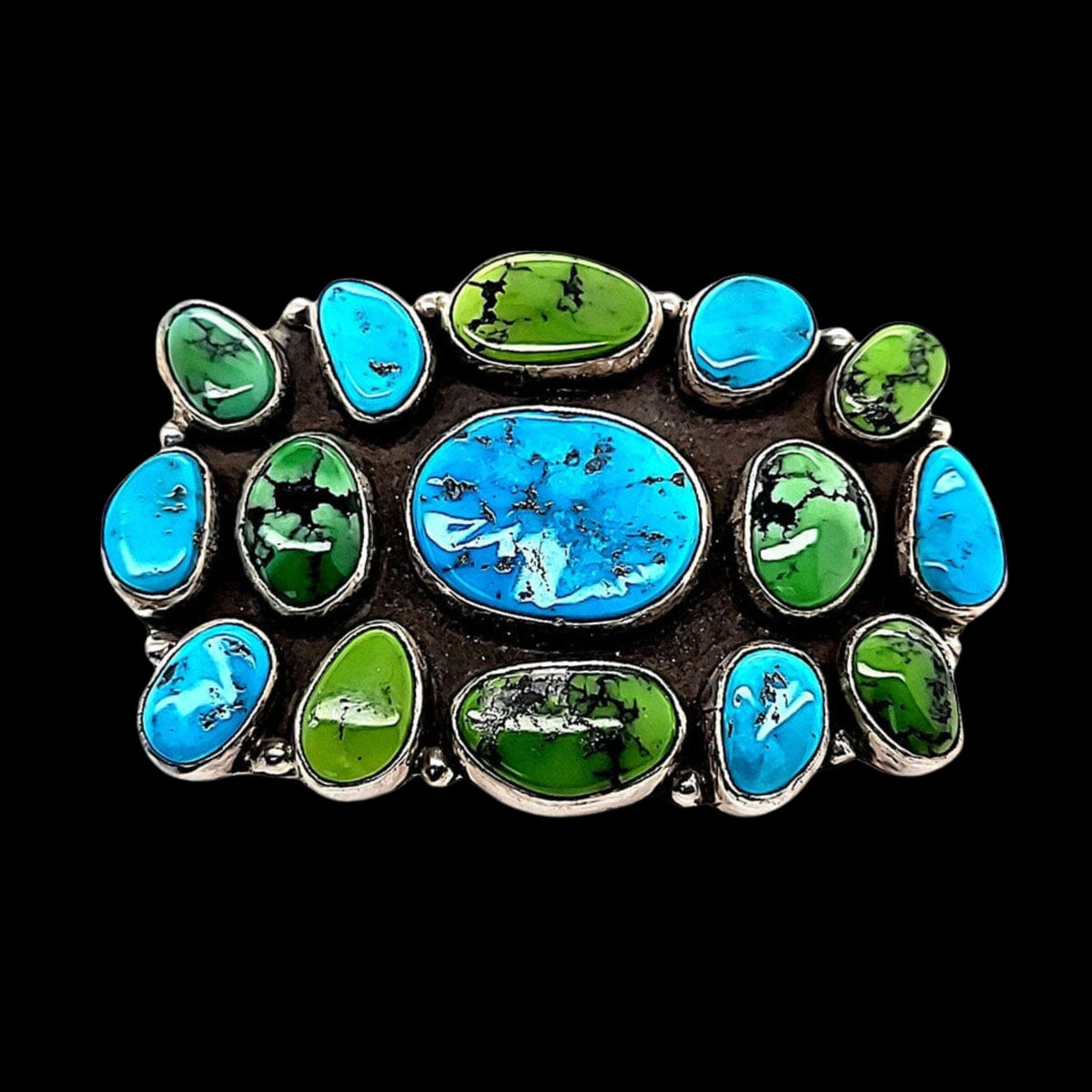 Blue/Green Turquoise Belt Buckle - BBSA1