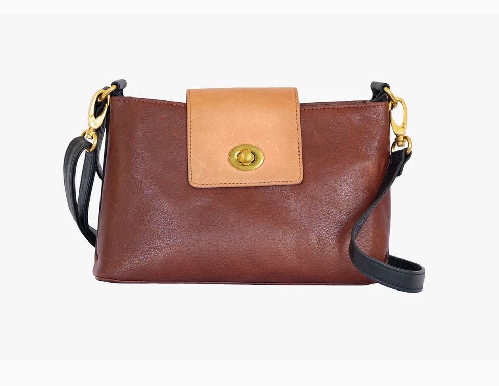 Brandy/Tan Tatiana Crossbody Bag - 7304BR