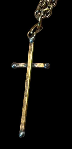 Brass Stick Cross/Brass Chain - NV2-SCB